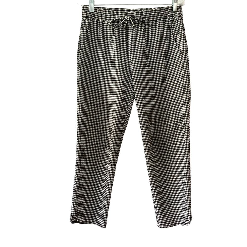 Attyre New York Seersucker Black and White Checkered Pants Sz8